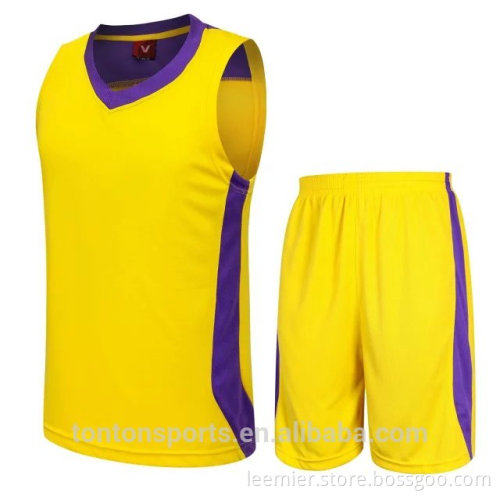 Hot sell quick-fit yellow basketball wear from China manufacturer